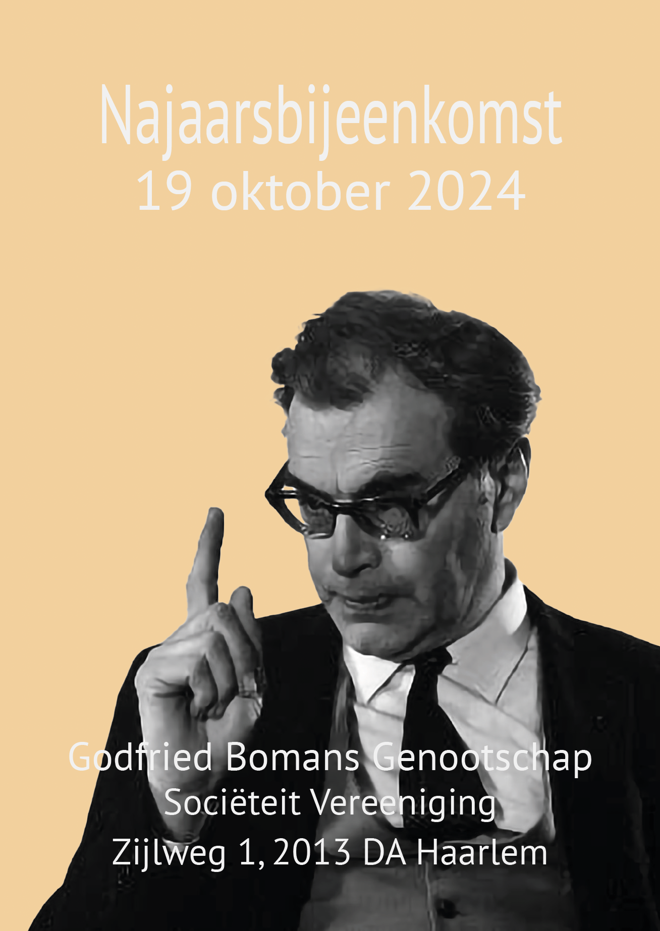 Uitnodiging bijeenkomst Godfried Bomans Genootschap